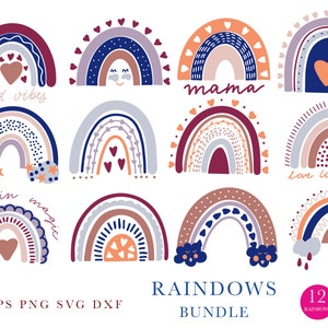 Rainbow clipart, Baby shower, Nursery clipart, Baby shower rainbow, Vector rainbow, Kids clipart, Nursery svg, Cricut
