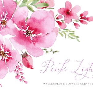 Watercolor Flowers Clipart Collection, Wedding flowers clipart, Floral Designs Flowers for DIY Wedding Invitations