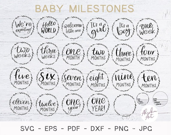 Baby Milestones Svg Bundle. Cricut Svg. Milestone SVG. Baby - Etsy UK
