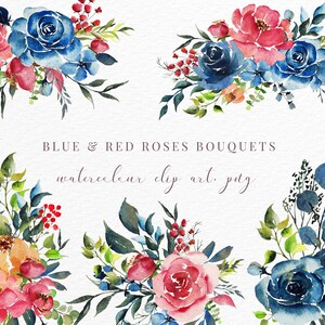 Watercolor Flowers Clipart Collection, Wedding flowers clipart, Floral Designs Flowers for DIY Wedding Invitations, bouquet