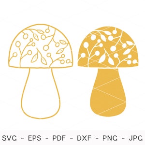 Hello Fall Pilz svg, Herbst svg, Pilz Clipart, Herbst svg, Erntedank SVG, Halloween svg