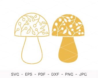 Hello Fall Mushroom svg, Fall svg, Mushroom Clipart, Autumn svg, Thanksgiving SVG, Halloween svg