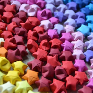 100 Handmade Origami Lucky Stars - Multicolor