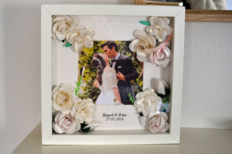 Personalised Flower Frame Home Decor Gifts For Couples Anniversary Gift, Wedding Gift