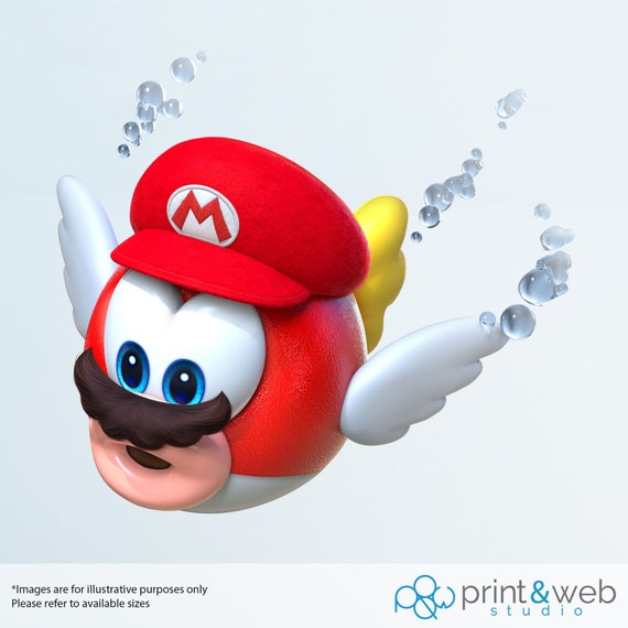 Super Mario Odyssey Fish Wall Decal Sticker Bedroom Vinyl Kids Etsy