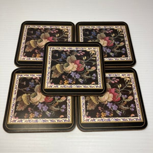 Vintage Pimpernel Floral Coasters Made in England set of 5 only