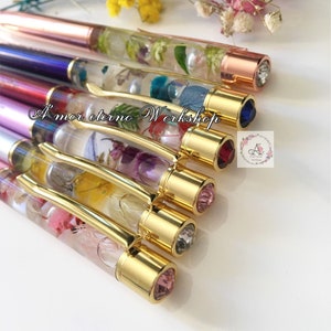 Japanese Herbarium Pen, Floating Flower Pen, Planner Ballpoint Pen, Wedding Pen Stationery, Useful Teacher Gift, Girly Pen, Co-worker Teens