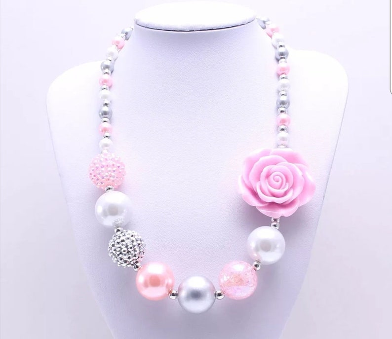 Frost Princess Mixed BubbleGum Beaded Necklace