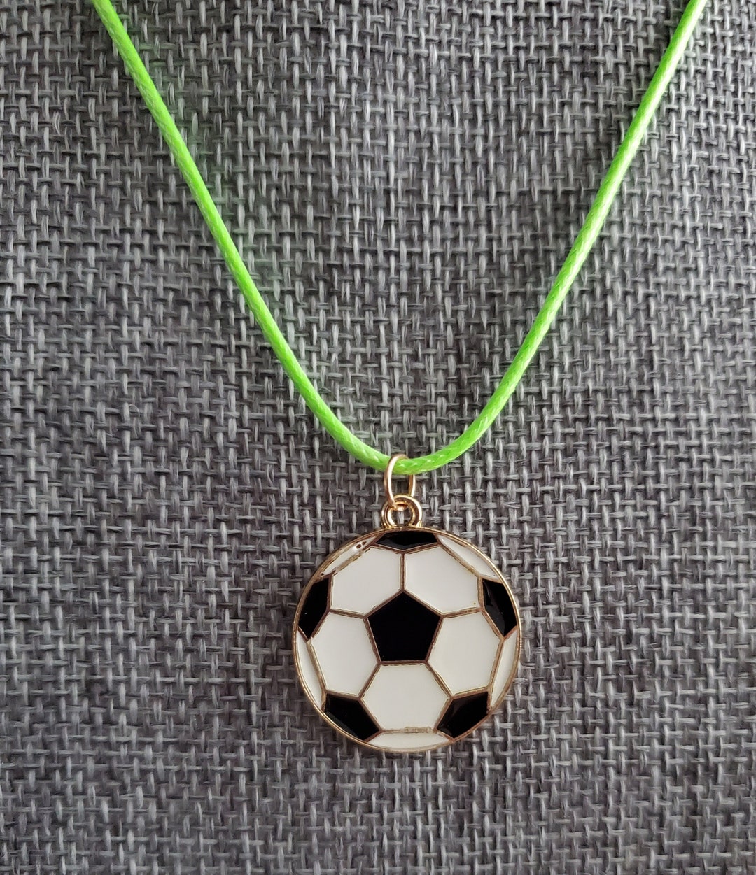 Soccer Ball Charm Necklace Futbol Boys Girls Unisex Jewelry Etsy