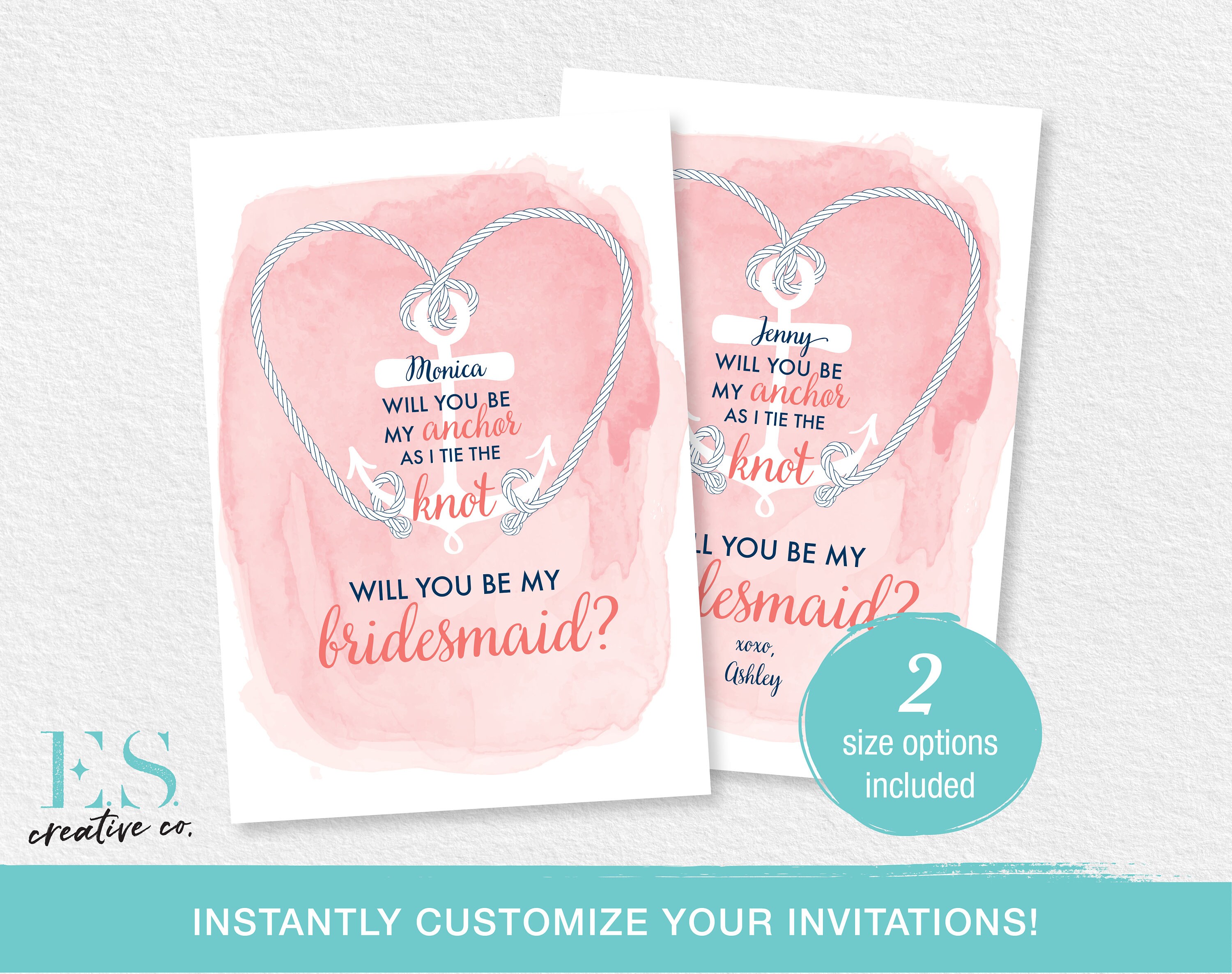 INSTANT DOWNLOAD Bridesmaid Proposal Printable Personalized - Etsy
