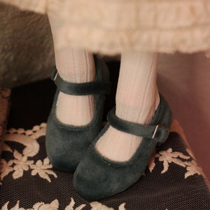 Velvet heels shoe in MSD size BJD