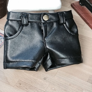 BJD pu black flax leather  in YOSD MSD sd13 sd17 iplehouse customise size