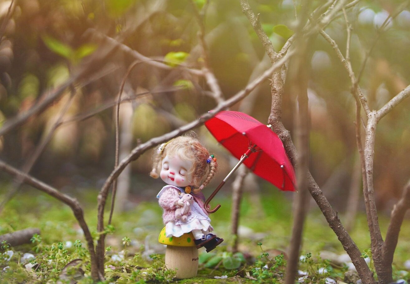 Mini Umbrella in Obitsu 11 1:12 size blythe azone pullip
