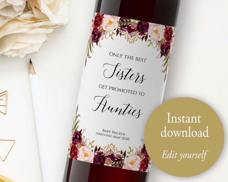 Custom wine labels pregnancy