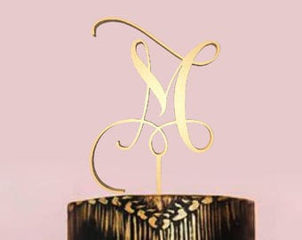 monogram cake topper etsy