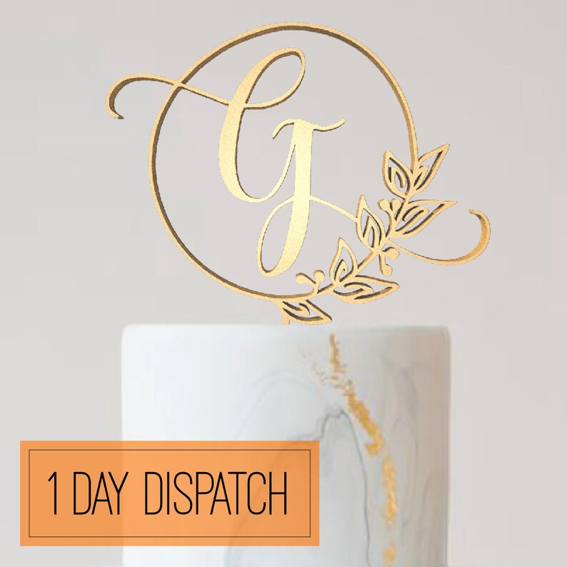 Monogram Cake Topper Letter Monogram Cake Topper Wedding Etsy