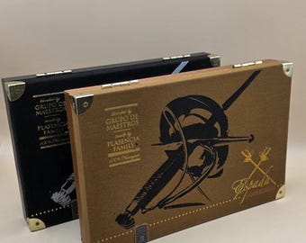 Montecristo Cigar Boxes (Set of 2) with Sword Design