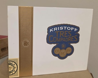 Kristoff Tres Compadres Empty Wooden Cigar Box
