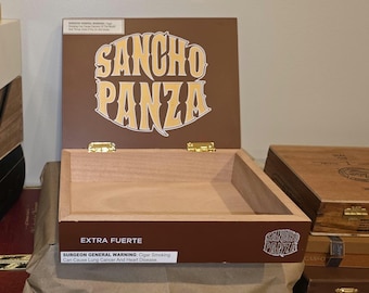Sancho Panza empty wooden cigar box