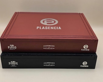 Plasencia Alma Fuerte & Alma Fuerte SET of 2 Empty Wooden Cigar Boxes