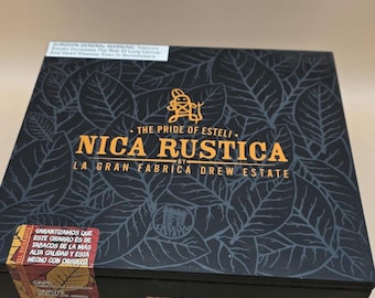 Nica Rustica "El Brujito" TORO  by Drew Estate Empty wooden cigar box