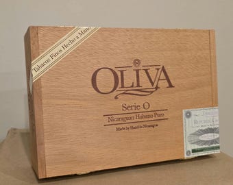 Oliva Serie O Empty Wooden Cigar Box with Metal Clasp