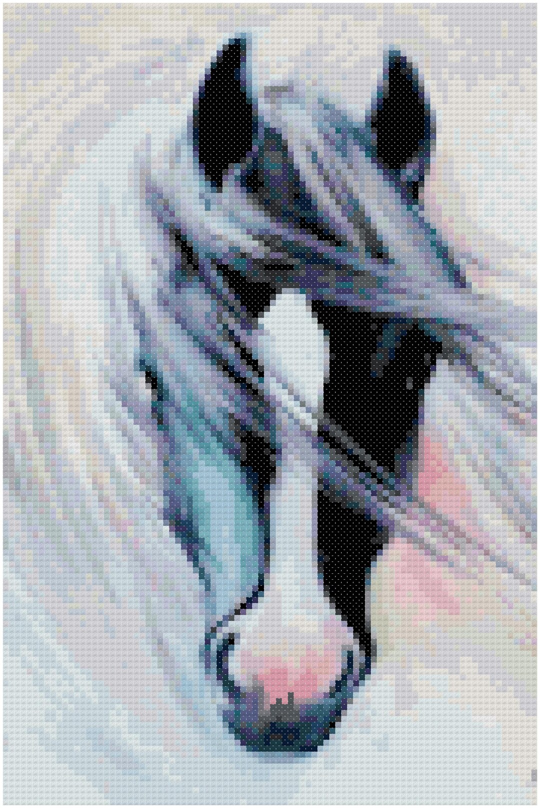 Horse Head Counted Cross Stitch Pattern PDF Download - Etsy