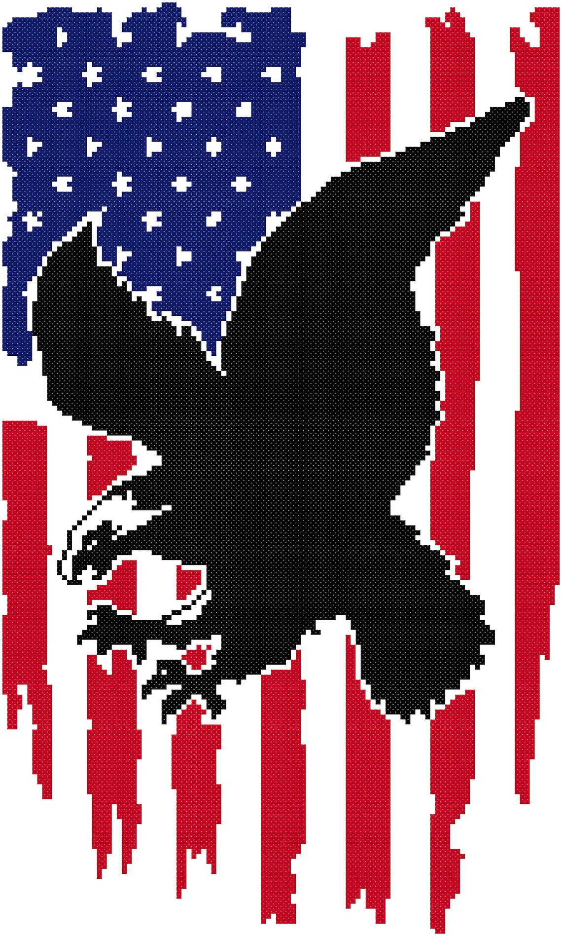 Eagle With Flag Counted Cross Stitch Pattern PDF Download Etsy