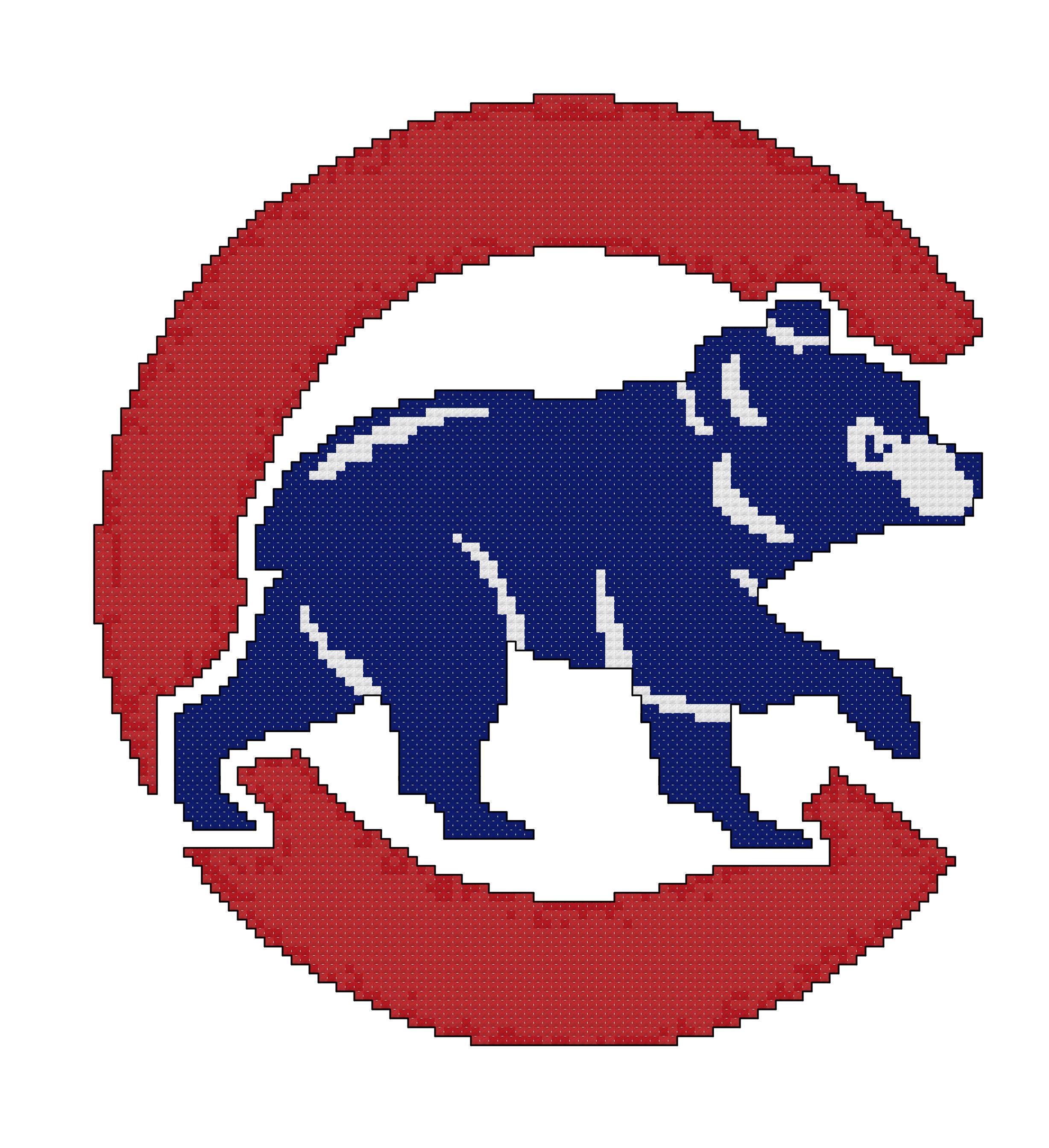 Cubs Logo 1 Counted Cross Stitch Pattern Etsy