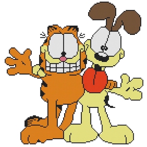 Garfield and Odie Counted Cross Stitch Pattern PDF Download