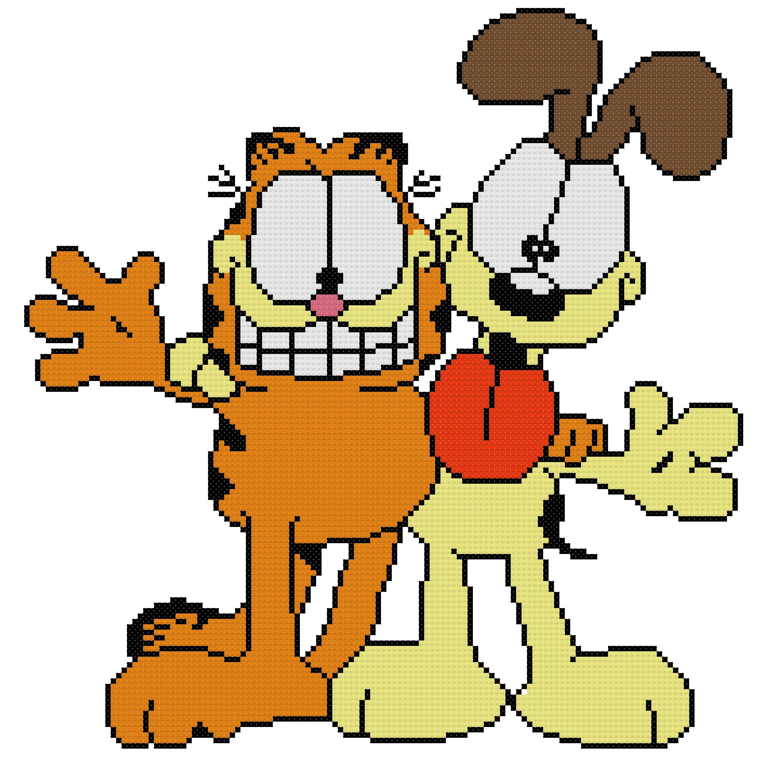 garfield-and-odie-counted-cross-stitch-pattern-pdf-download-etsy-canada