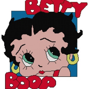 Betty Boop Counted Cross Stitch Pattern PDF Download
