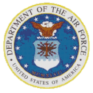 Air  Force Logo Counted Cross Stitch Pattern PDF Download