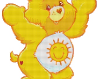 Funshine Bear Counted Cross Stitch Pattern PDF Download