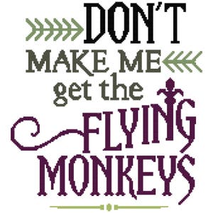 Don&#39;t Make Me Counted Cross Stich Pattern PDF Download