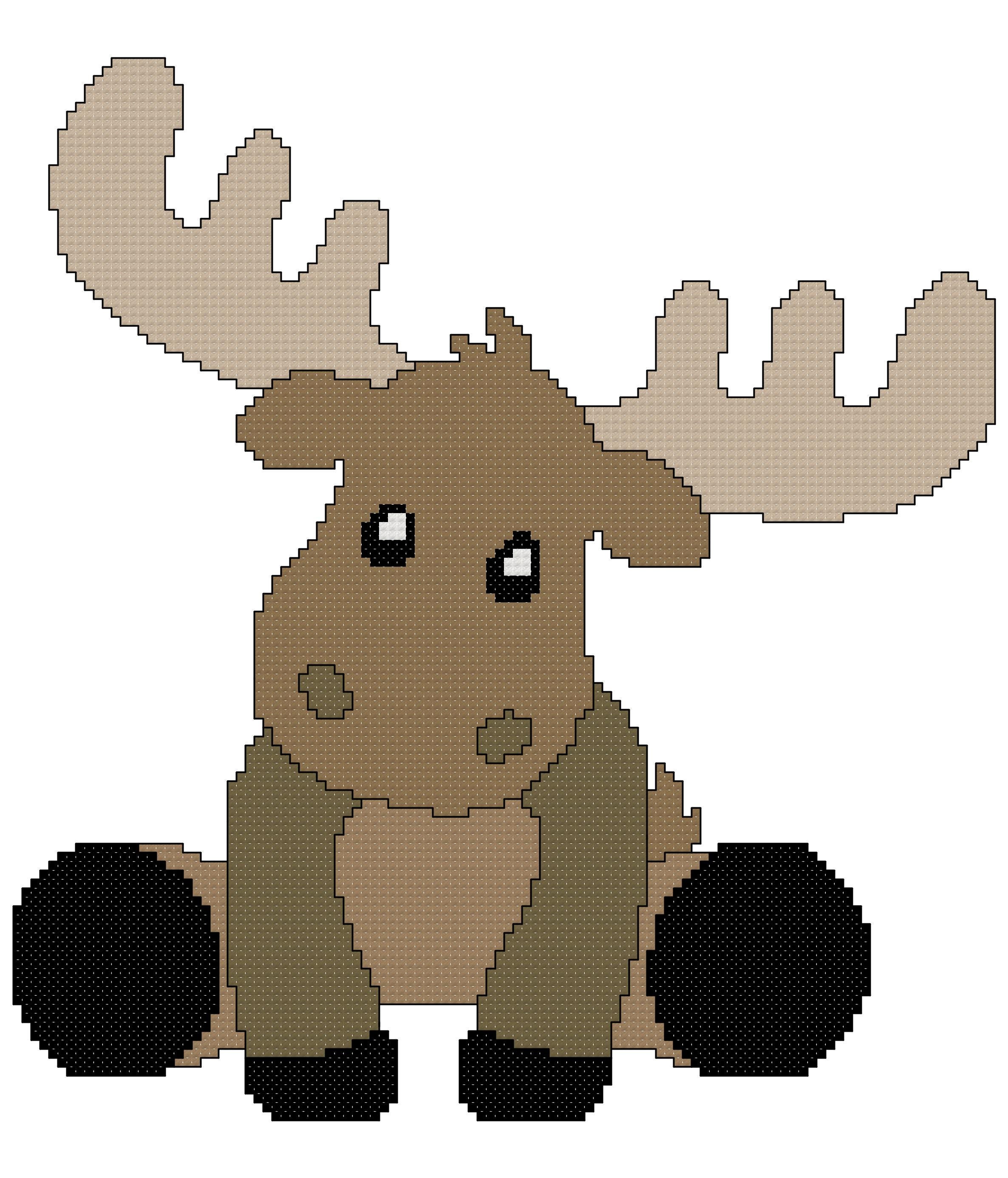 Arctic Critter Collection 2 the Moose Counted Cross Stitch Etsy