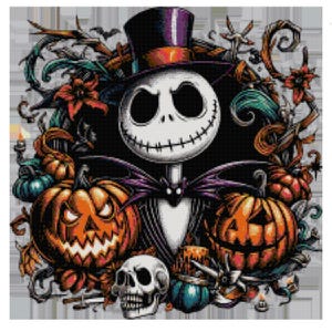 Halloween Jack Skellington Kreuzstichmuster