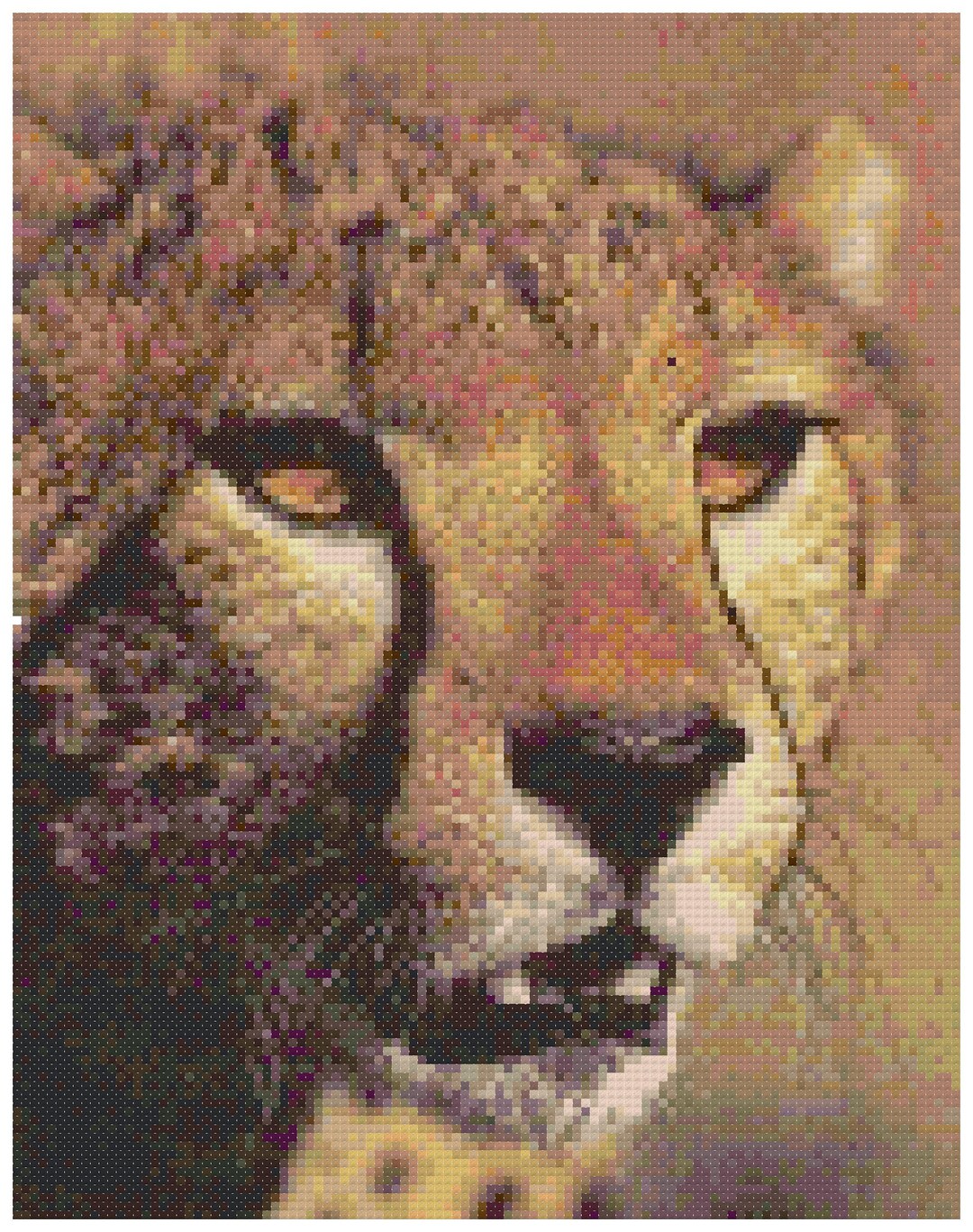 Cheetah Counted Cross Stitch Pattern PDF Download - Etsy