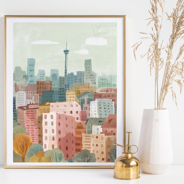 Paysage urbain de Toronto - Art Print, Home Decor, ville canadienne