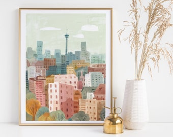 Toronto Cityscape - Art Print, Home Decor, Canadian City