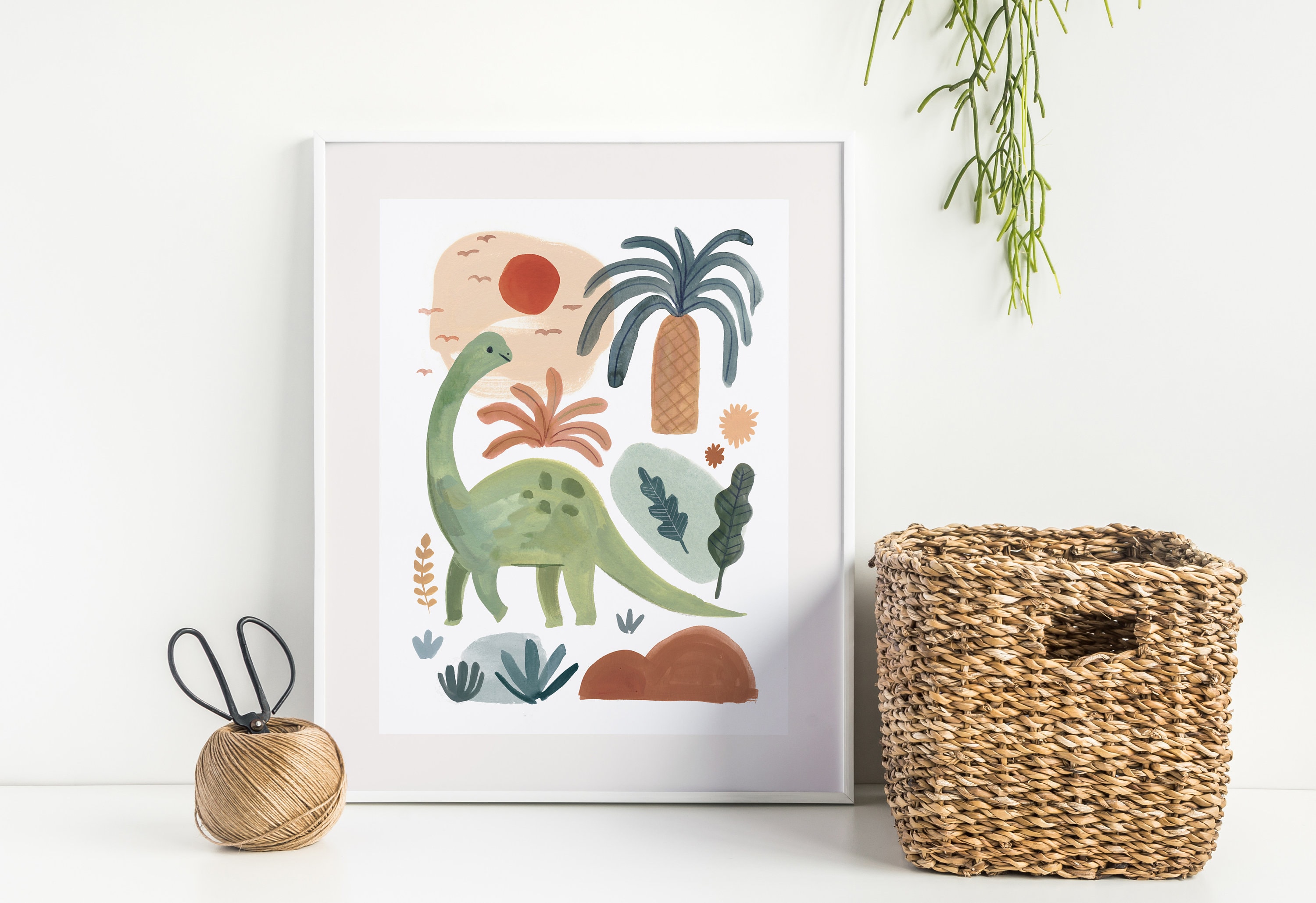 Set of 3 Dinosaur Prints, Dinosaur Themed Nursery & Kids Room, Dino ...