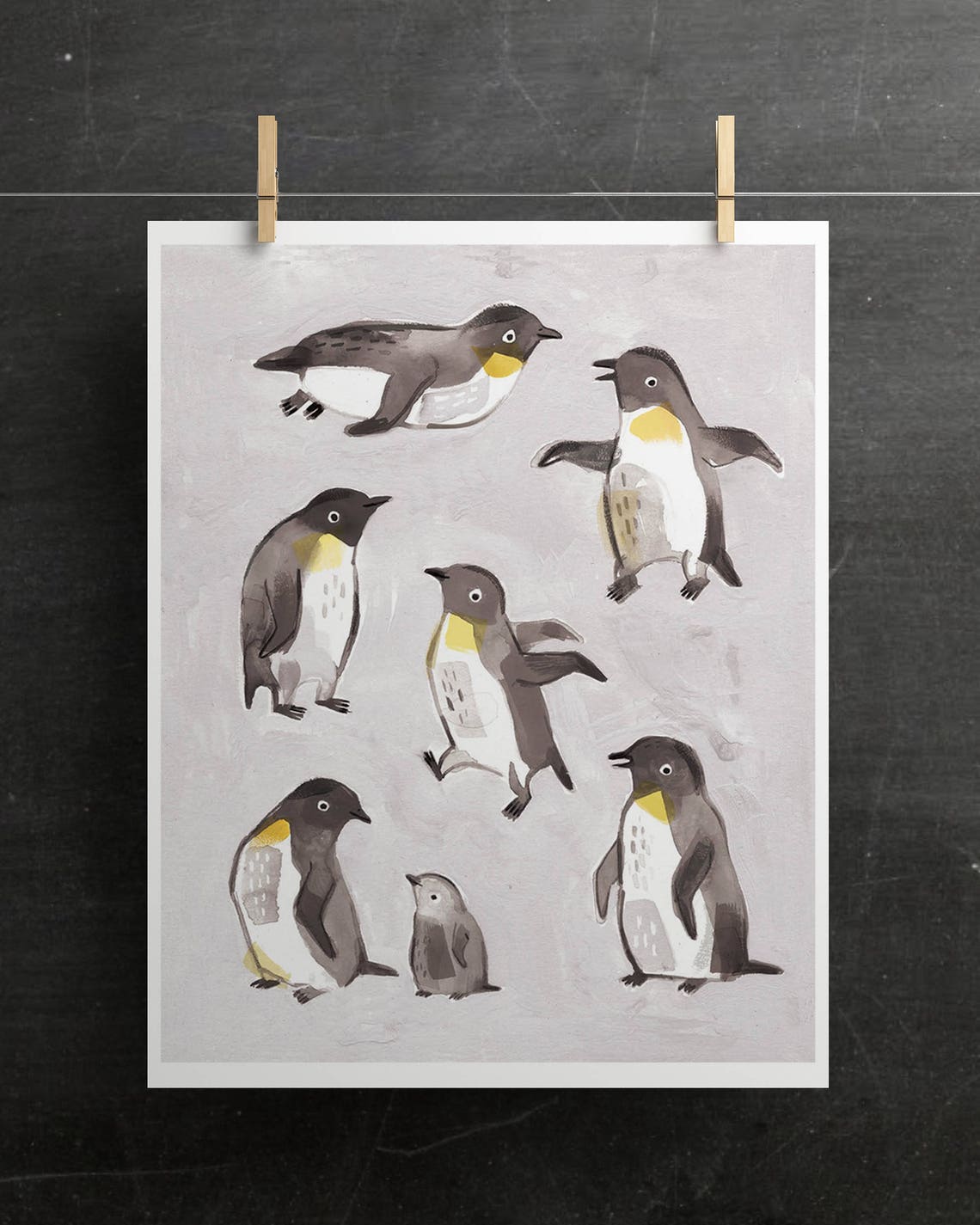 Pinguin Druck Kunstdruck Pinguin Kunstdruck Kinderzimmer | Etsy