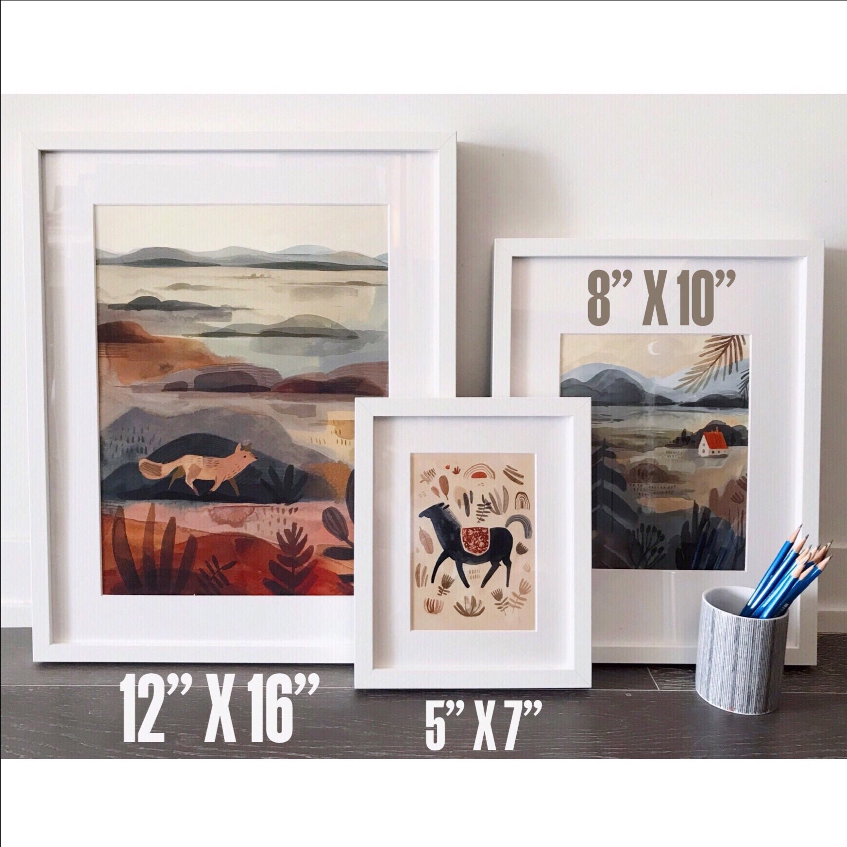 Mix and Match Set of Three Art Prints Home Decor Nursery Etsy