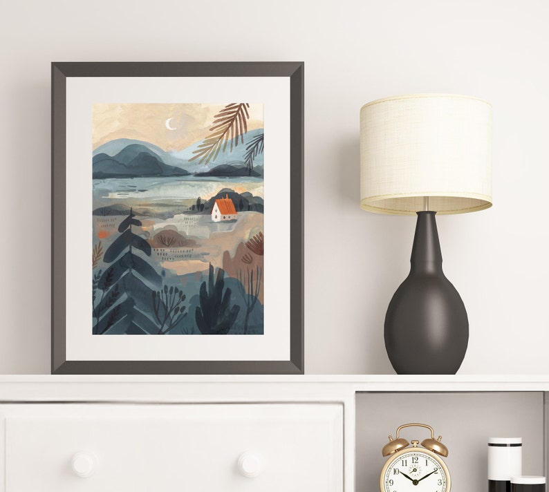 Painting Print Set Set of Two Art Prints Nature Prints Etsy
