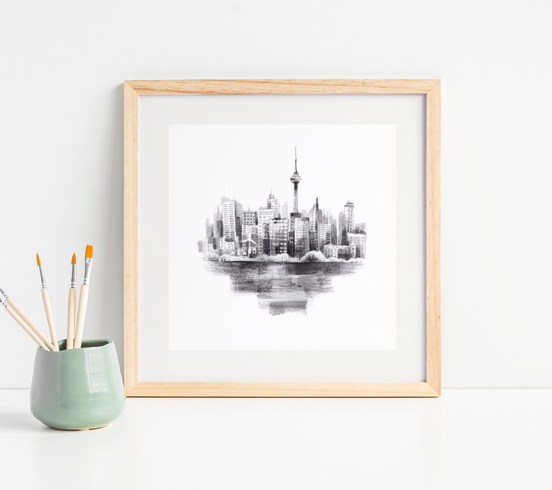 Toronto Art Print Toronto illustration, Art Print, Canadian Sellers, Kass Reich image 1