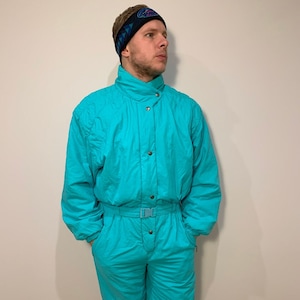Vintage Tiklas ski suit / Finland / Green / Snowboard suit / Winter costume / 95s / Christmas gift / M - L size