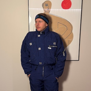 Vintage PROLINE ski and snowboard suit / Blue colour / 90s ski suit / Unisex snowboard suit / Retro ski suit / Rare / Winter costume
