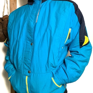 RUKKA Vintage Ski Jacket/Snow Boarding Jacket/Blue ski jacket/Vintage Blue Ski Jacket/Vintage ski suit