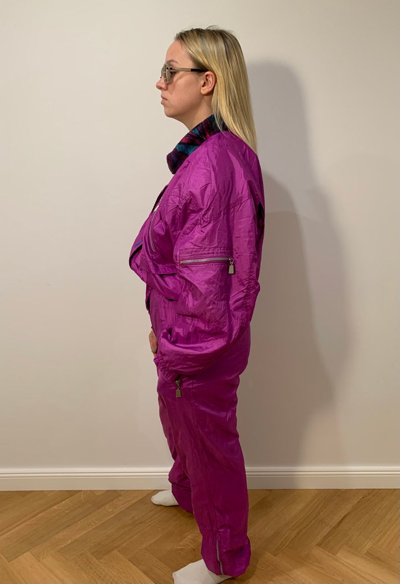 Vintage Raiski ski suit / Purple / 90s / Snowboard suit / Winter costume / Tracksuit image 2