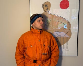 Chaqueta vintage de esquí y snowboard NORD Trail / Chaqueta de esquí naranja / Chaqueta retro / Rara / Chaqueta unisex / Chaqueta de los años 80-90